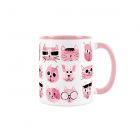 Purely Home 325ml Quirky Pink Cat Face Mug
