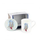Purely Home King Charles III Small Mug & Coaster Gift Set - Silhouette