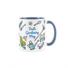 Dads gardening mug text printed on a durable mug