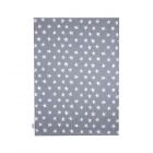 Uneven star-printed blue tea towel, made from high-quality organic cotton