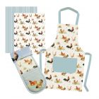 Eddingtons Pecking Order - Apron, Tea Towels & Double Glove Set