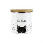 Purely Home Peeping Pets Enamel Canister - Cat Treats