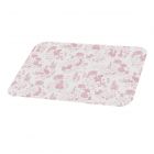 White worktop protector, with pink Peter Rabbit print