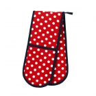 Dexam Polka Double Oven Glove - Red