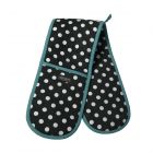 Dexam Polka Double Oven Glove - Slate Grey