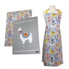 Dexam No Probllama Apron & Tea Towels Set