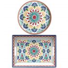 Rio Medallion Melamine Tray & Platter Serving Set