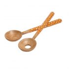 Dexam Sintra Mango Wood Salad Servers - Ochre