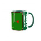 green and white ceramic mug with snooker table team