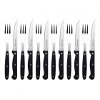 Rivets steak knife and fork set, strong and durable