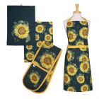 Dexam RHS Sunflower Apron, Tea Towels & Double Oven Glove Set