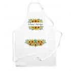 sunflower print kitchen apron with text reading 'Granny's Kitchen', for cooking and baking