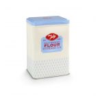 metal self-raising flour storage tin with 1950s design