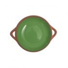 small green terracotta tapas dish