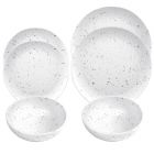 White Terrazzo Melamine Dinnerware Set