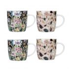 floral inspired terrazzo porcelain mugs set