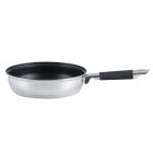 double non-stick coated frying pan with high sides