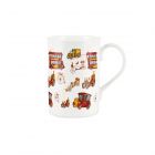 fine bone china mug printed with vintage transport designs