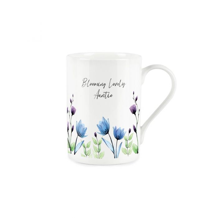 Purely Home Fine Bone China Blooming Lovely Floral Mug Auntie Morags