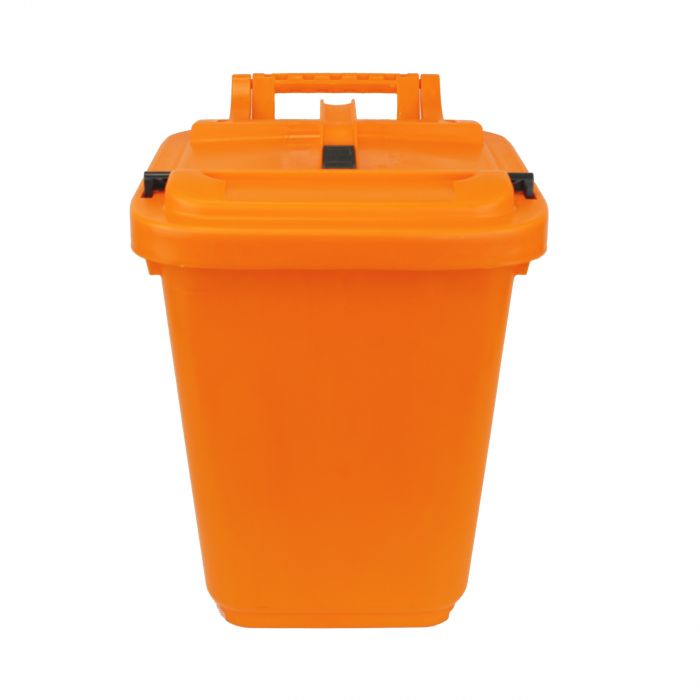 Kerbside Caddy Orange With Locking Lid & 30 x 30L Bags Compost Caddy 23L 