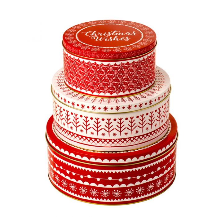 Christmas tins for baked goods
