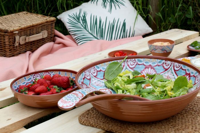 Rio Corte Melamine Salad Serve Bowl
