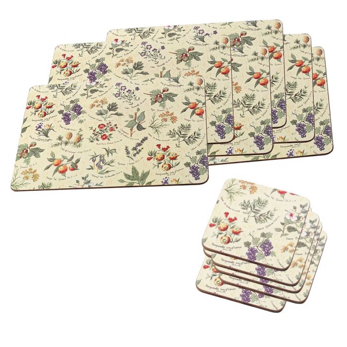 Placemat and sales coaster set