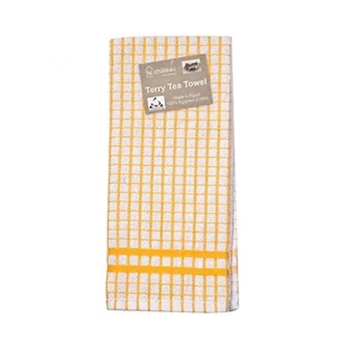 Yellow terry tea deals towels