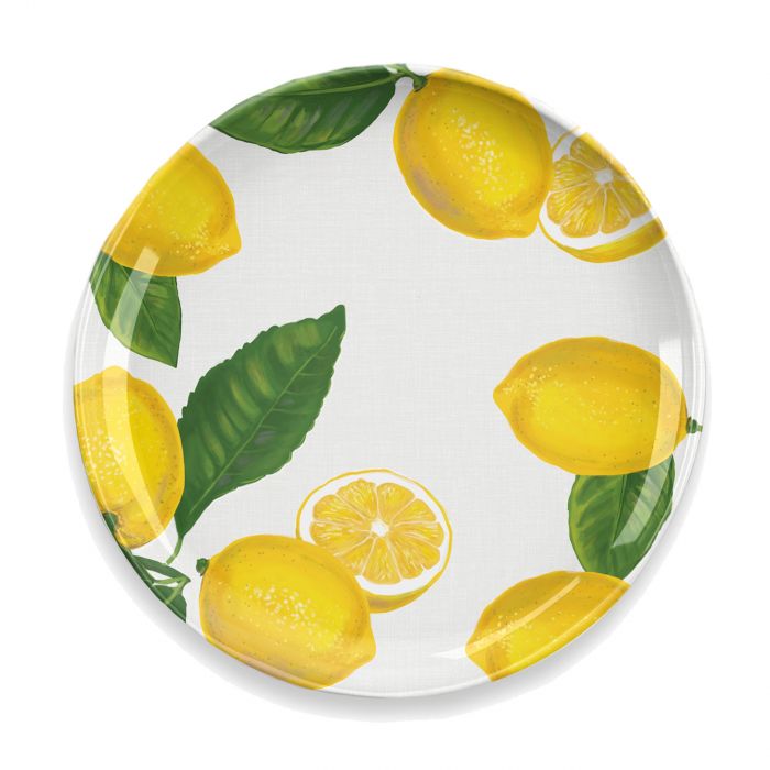 Lemon Fresh Melamine Dinner Plates - | Auntie Morags