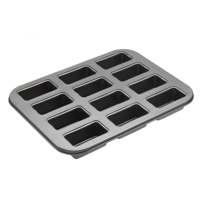 MasterClass Non Stick Loose Base Mini Loaf Tin 12 Hole Auntie Morags