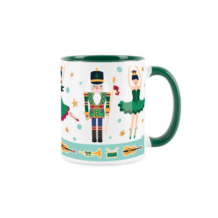 Purely Home 325ml Nutcracker Mug Green