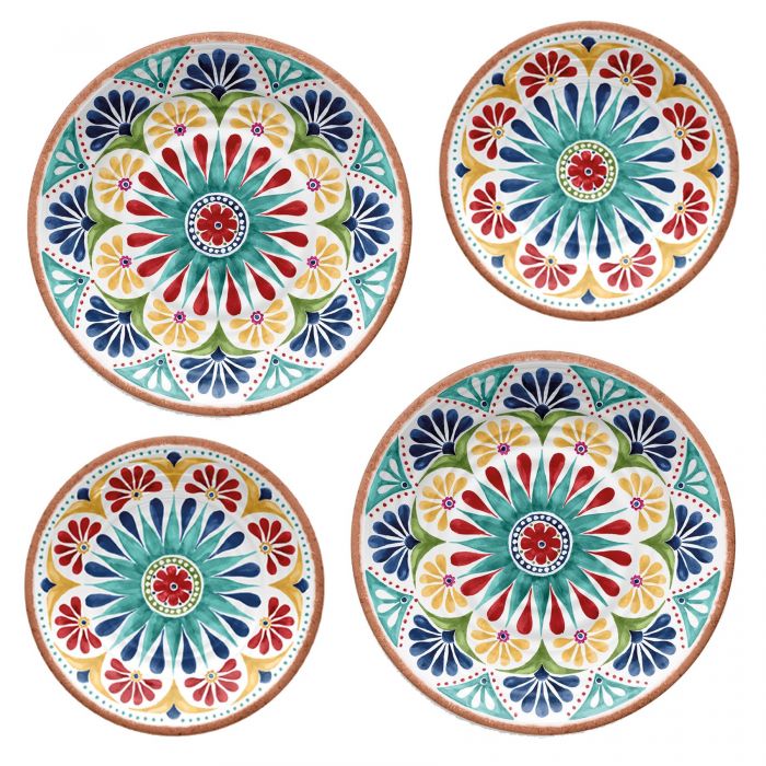 Melamine dinner on sale set the range