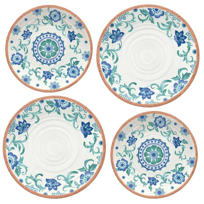 Turquoise dinner plate set top