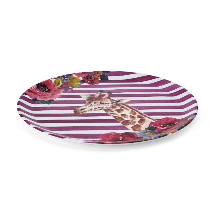 Mikasa Wild At Heart Round Serving Tray Giraffe Auntie Morags