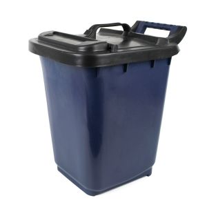Large Kerbside Collection Bin - Blue With Black Locking Lid - 23L Capacity