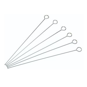 set of 6 stainless steel cooking skewers