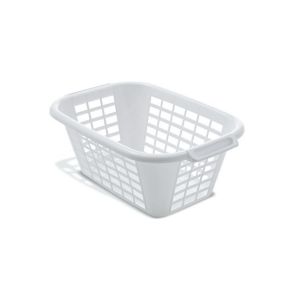 Addis 40L Rectangular Laundry Basket - White