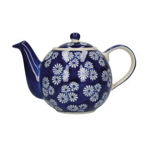 4 cup ceramic teapot with small daisies design