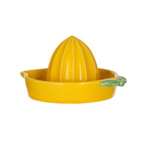 yellow ceramic lemon shaped manual juicer