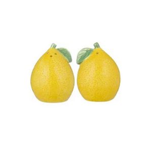 Lemon shaped salt and pepper shaker set