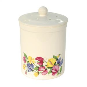 Ashmore Ceramic Compost Caddy - Sweet Pea