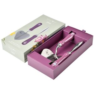 Giftboxed set containing a garden hand trowel and garden hand dibber.