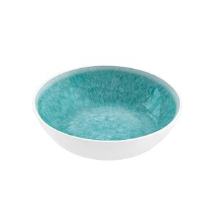 Bali Brights Aqua/Turquoise Melamine Low Bowls