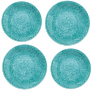 Bali Brights Aqua/Turquoise Melamine Dinner & Side Plate Set