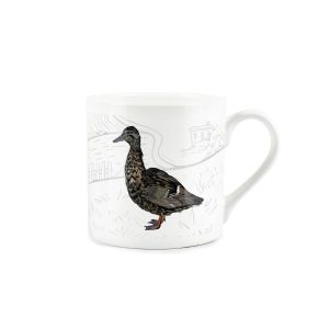 Fine china mug with countryside and American black duck print
