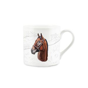 Purely Home Bone China Country Farm Animals Mug - Horse