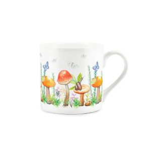 Fine china with painted magical wildlife scene printed around it