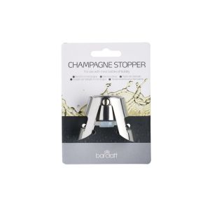 BarCraft Champagne & Prosecco Bottle Stopper - Silver