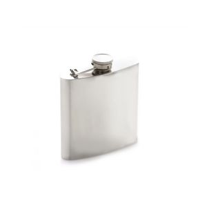 small, lightweight stainless steel hip flask for storing spirits - with a 170ml capacity