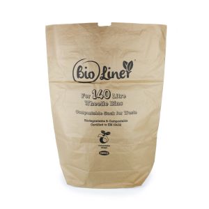 140L BioLiner Eco Sack Paper Compostable Bin Liners (Small Wheelie Bins)